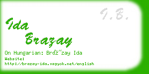 ida brazay business card